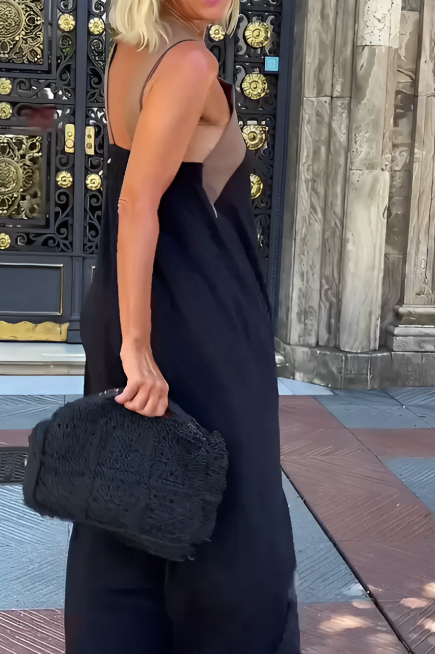 VESTIDO HALTER - CRUZADO SIN MANGAS