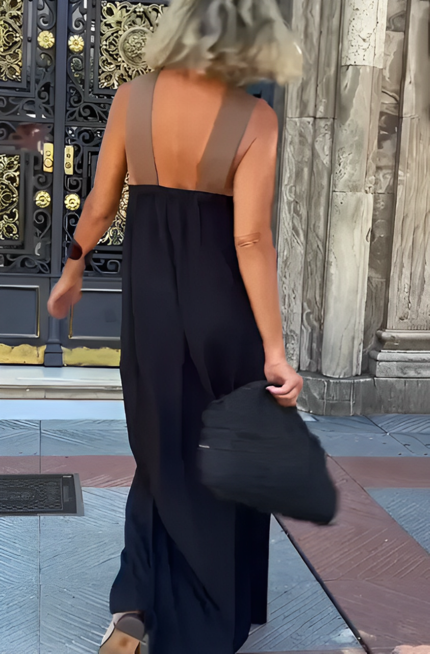 VESTIDO HALTER - CRUZADO SIN MANGAS