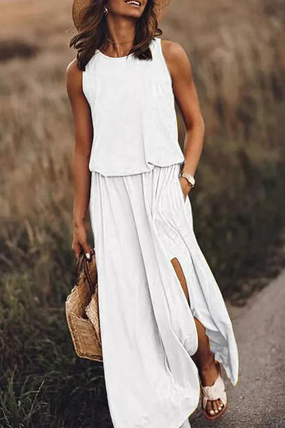 VESTIDO LARGO GISELLE - HOLGADO Y CON APERTURA